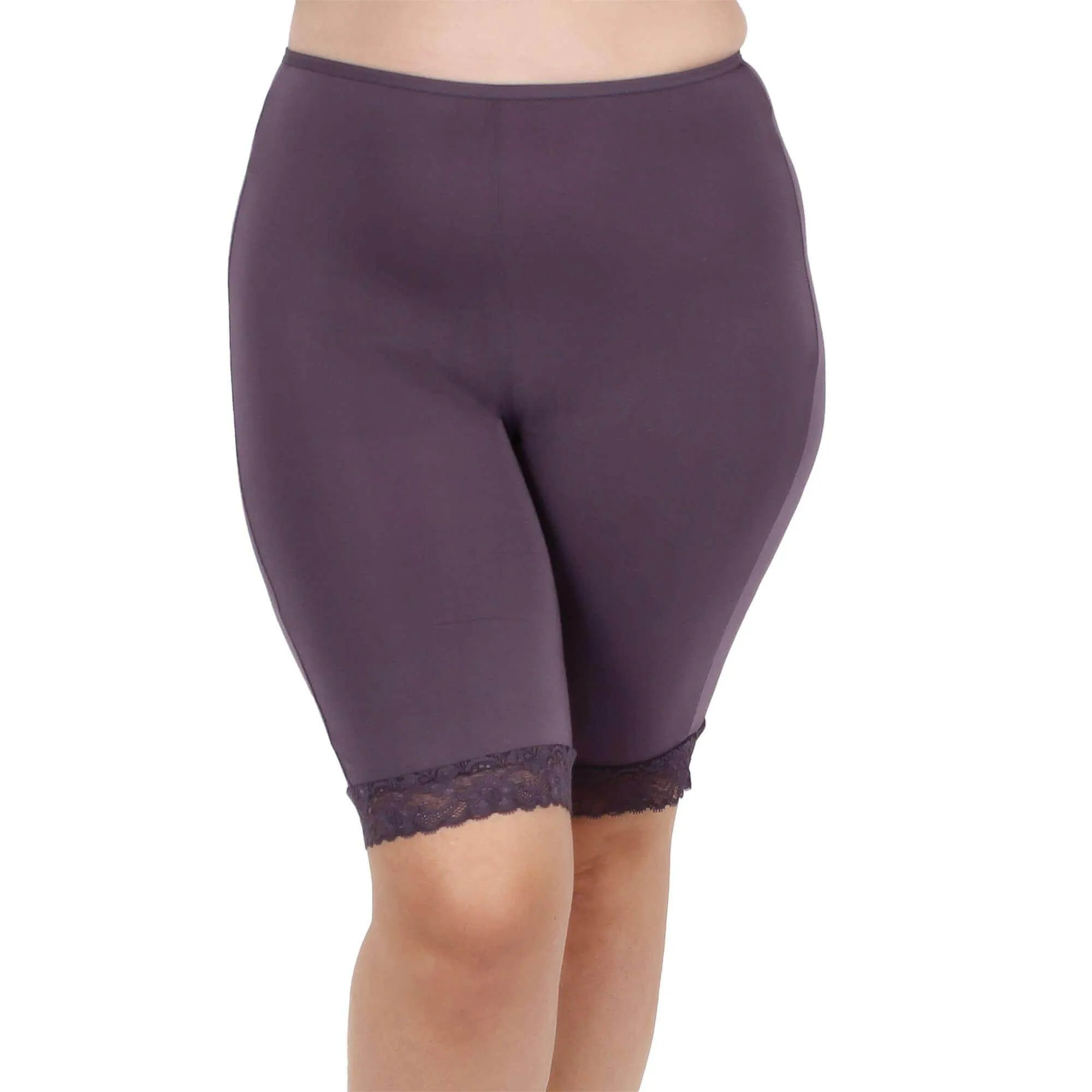 Lux Cotton Modal Anti Chafing Slipshort 11" | Dark Lilac