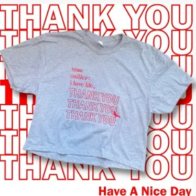 Mac Miller I Love Life, Thank You Embroidered Crop Top