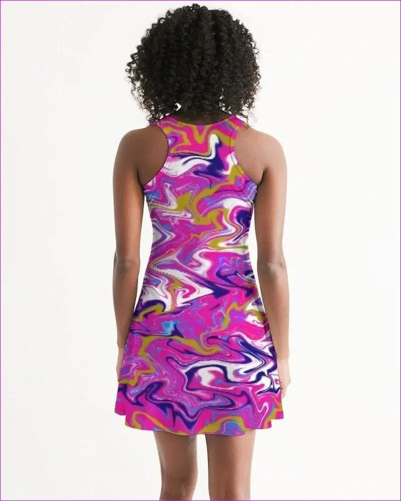 Marbled Pixie Womens Racerback Dress