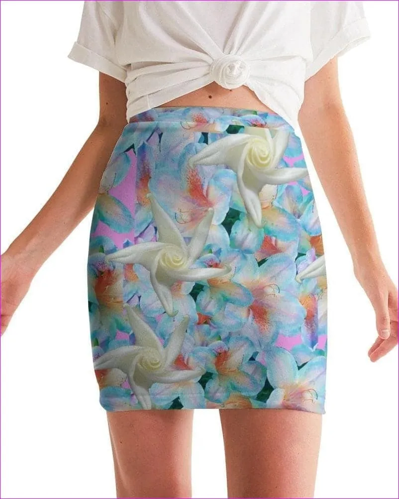 Midnight Floral  Womens Mini Skirt