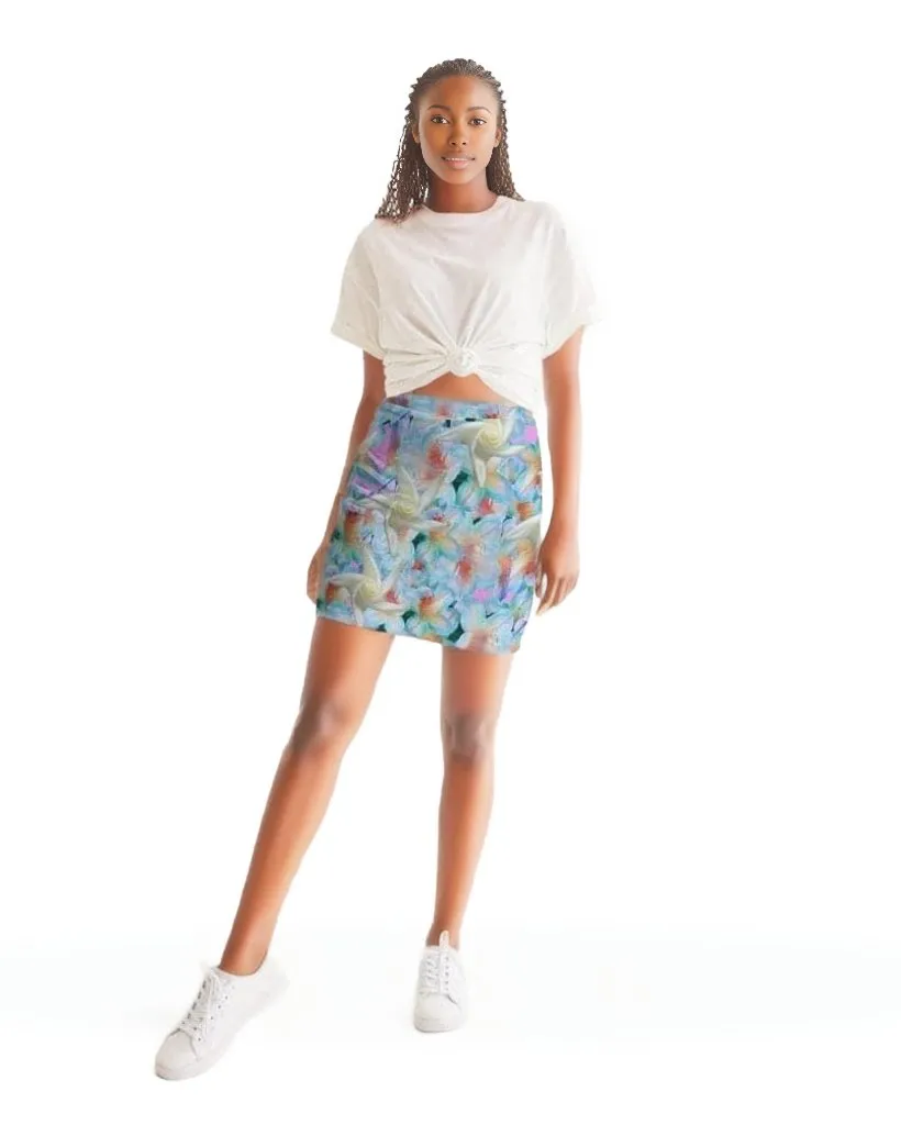 Midnight Floral  Womens Mini Skirt