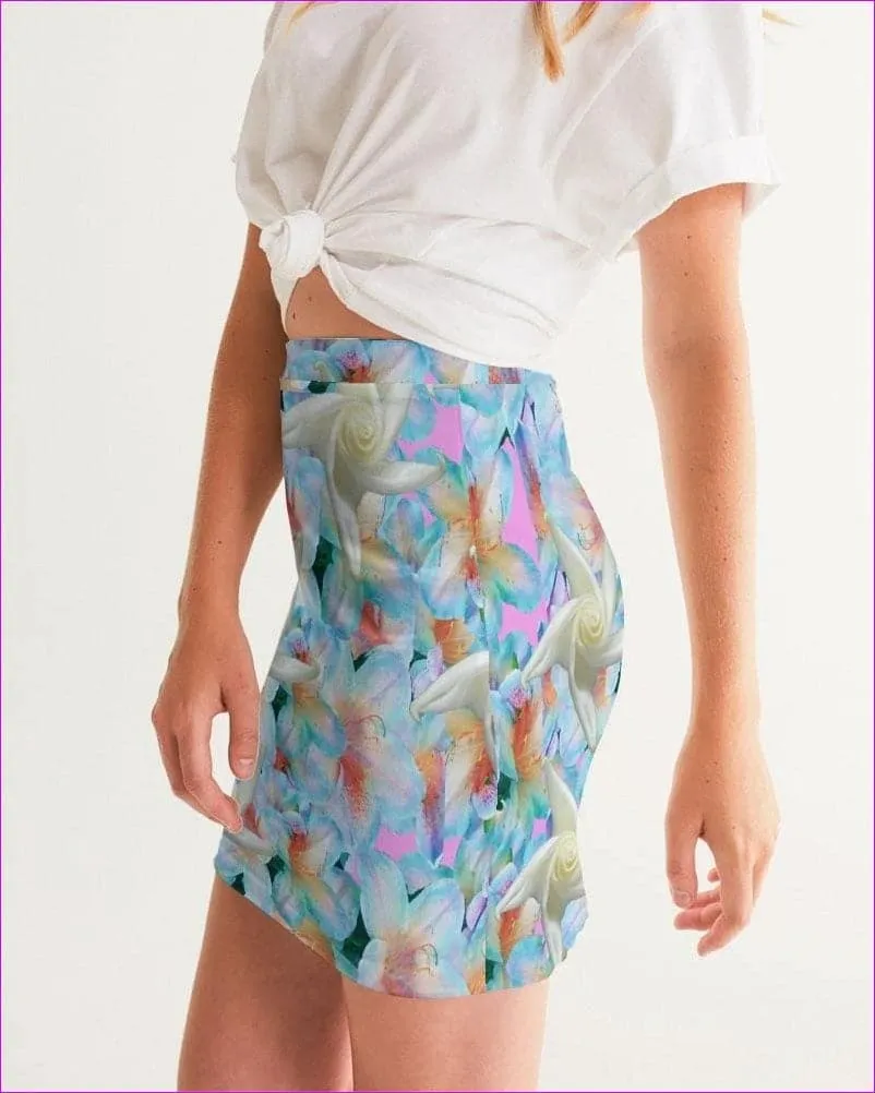 Midnight Floral  Womens Mini Skirt