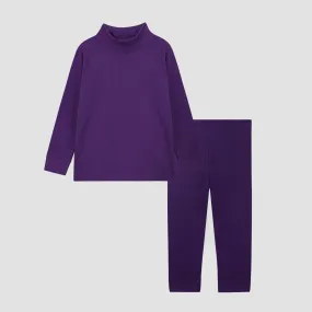 Purple inner ( mock neck & leggings) for kids.