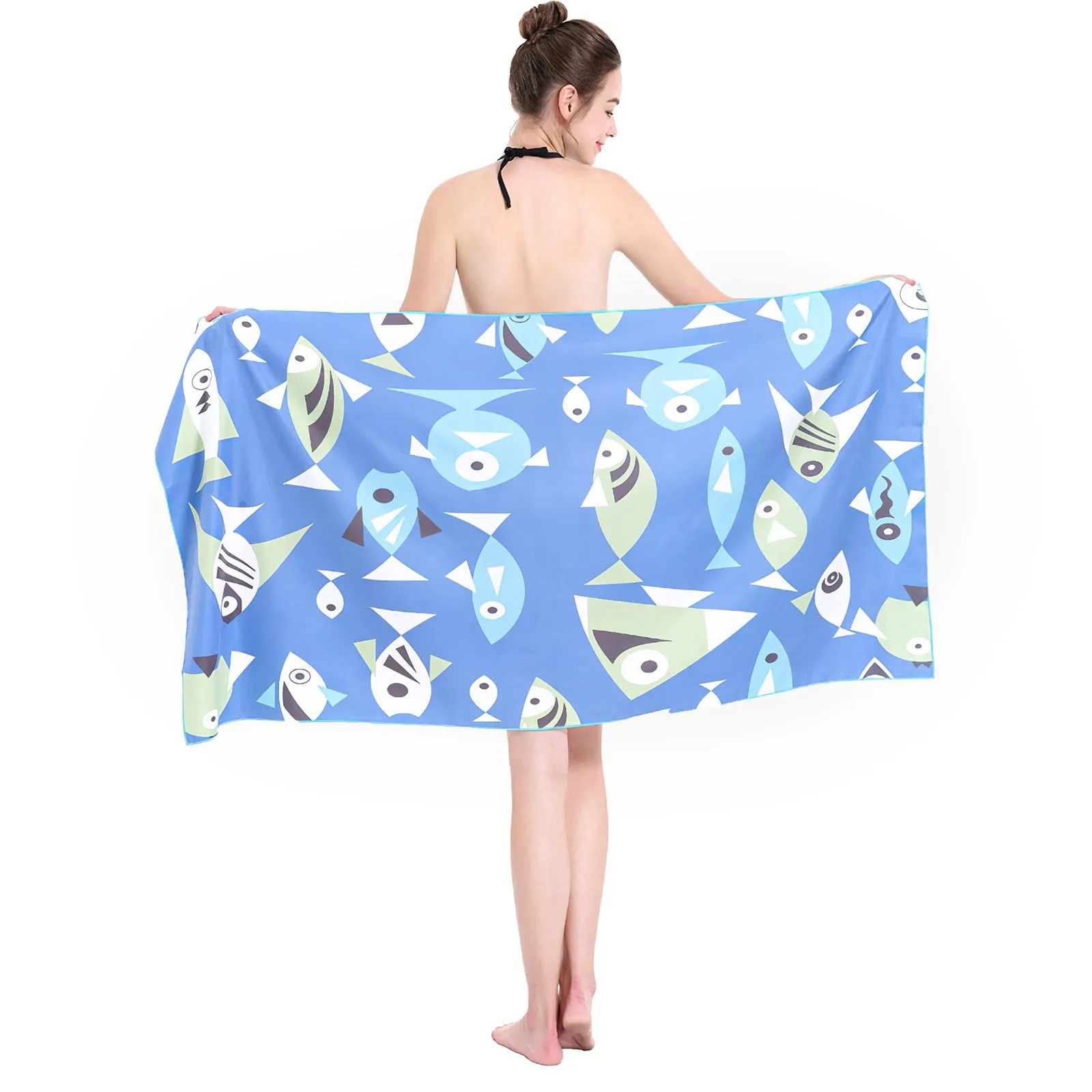 Quick Drying Beach Bath Towel Microfiber Soft Lint Ecofriendly Cloth Surf Poncho Camping Comfortable Hiking Swimming Beach Mat