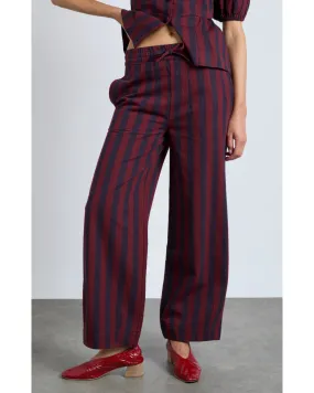 Rafe Trousers Navy And Red Stripe