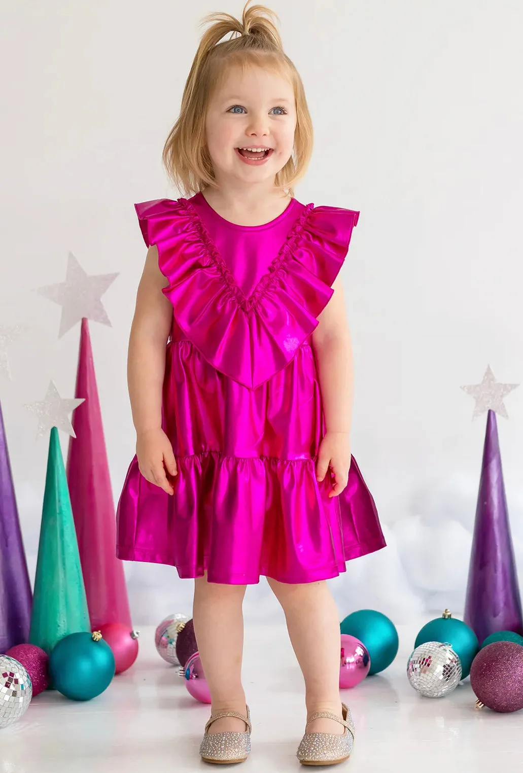 Rockin Around Fuchsia Dress