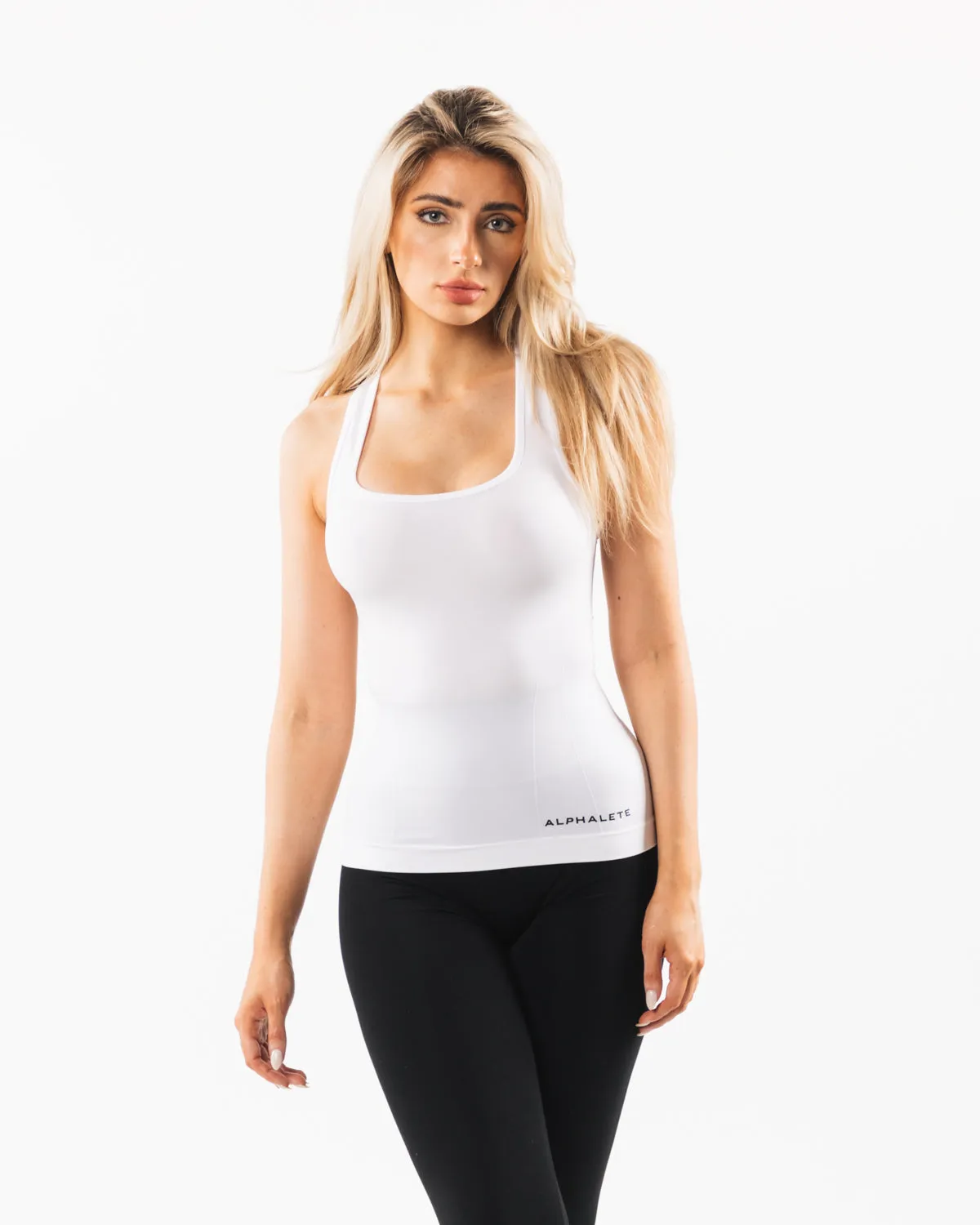 Seamless Racerback Tank - White