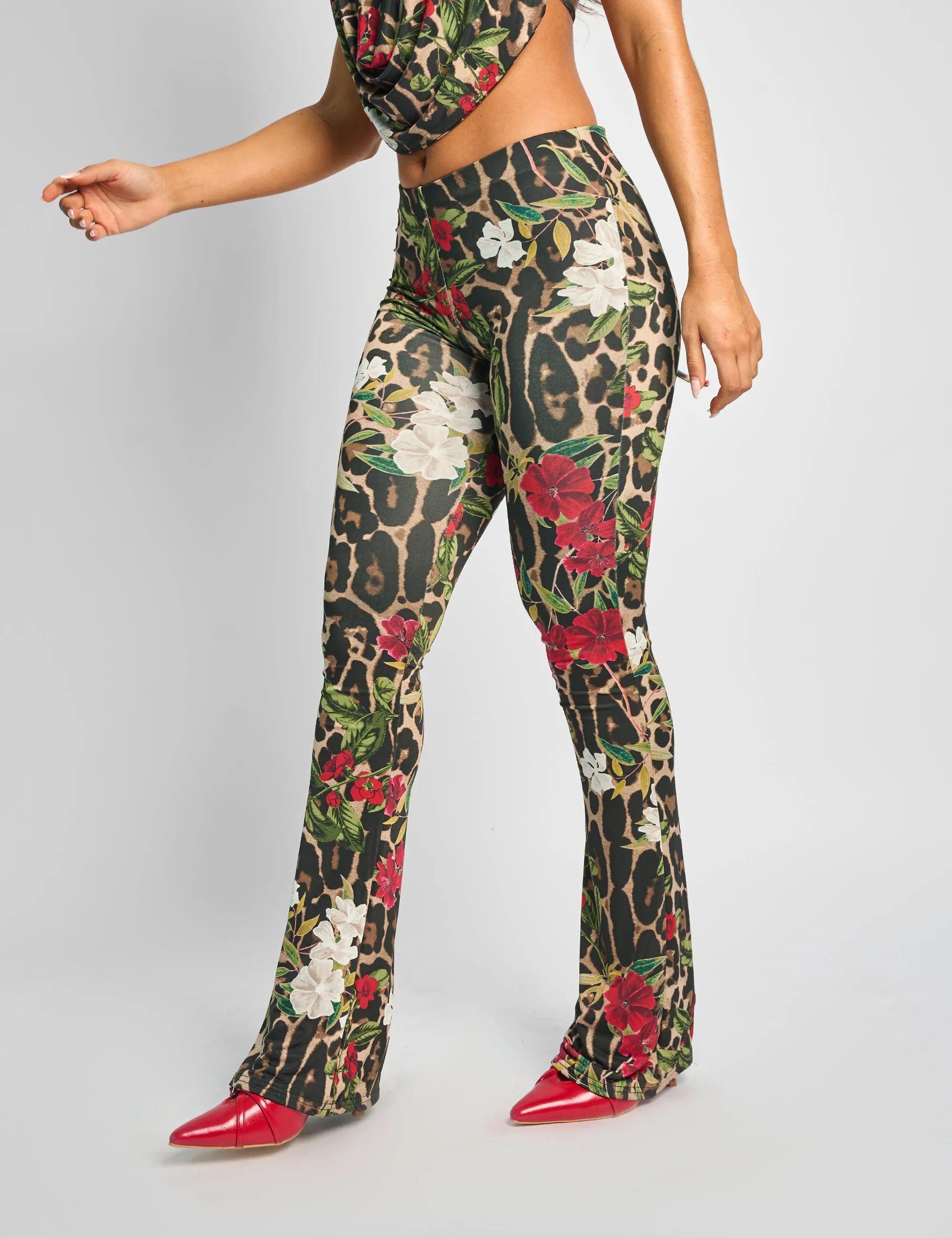 Slinky Printed Trouser Co-ord Multi