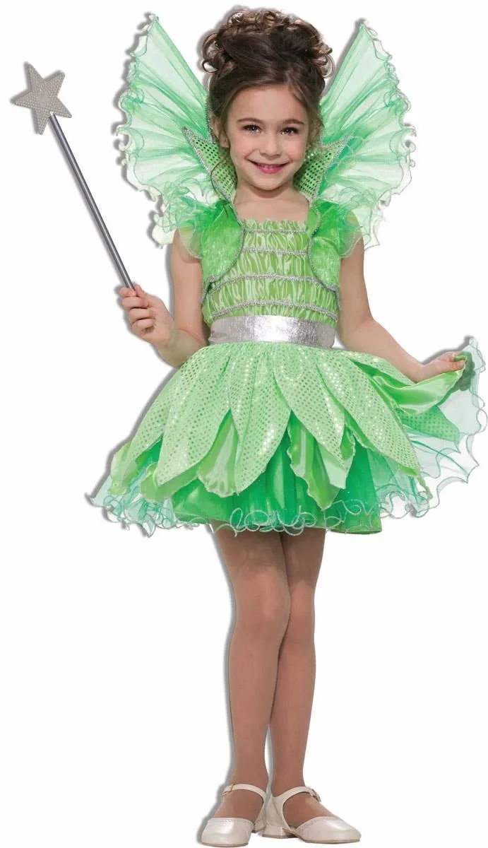 Tinkerbell Girls Green Sprite Fairy Book Week Costume