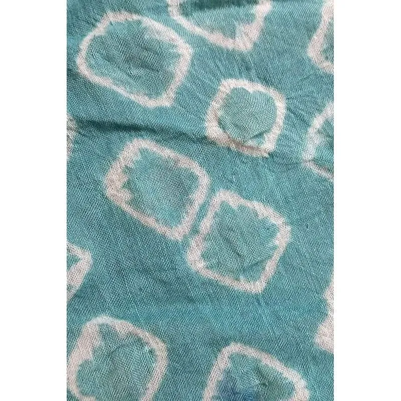 Turquoise Hand Dyed Khadi Fabric