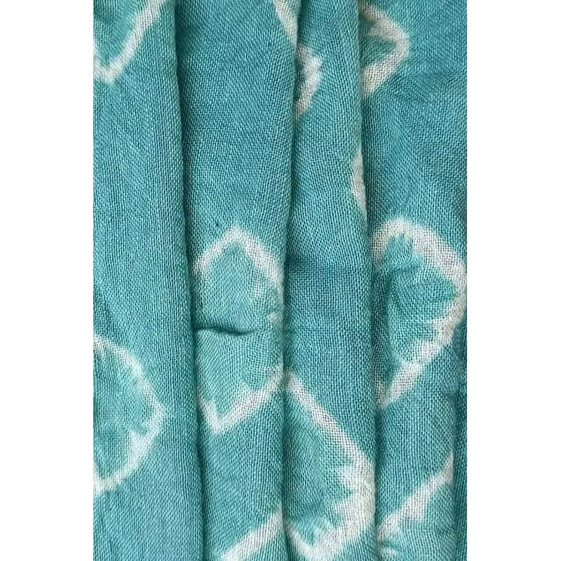 Turquoise Hand Dyed Khadi Fabric