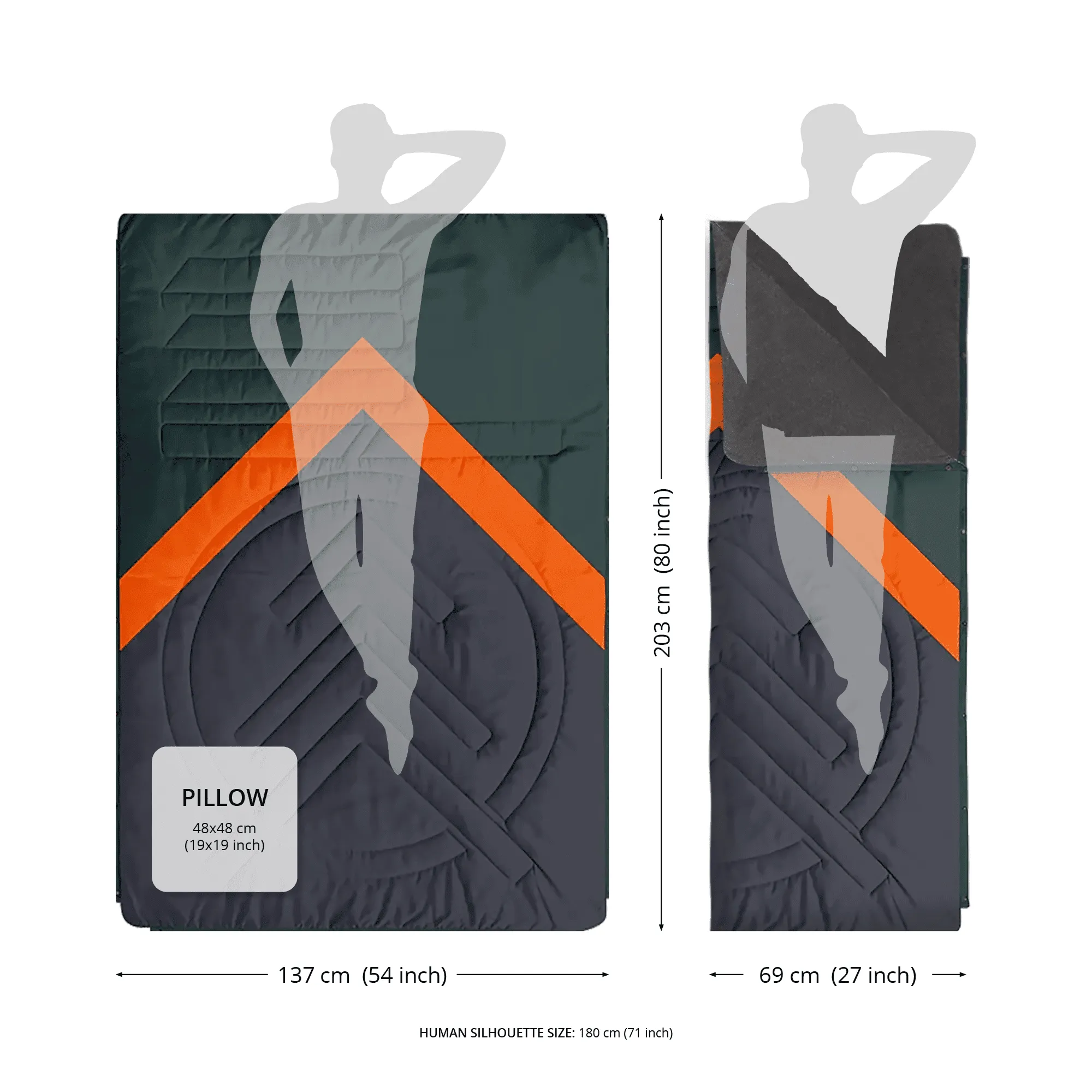 VOITED Fleece Outdoor Camping Blanket - Down Under