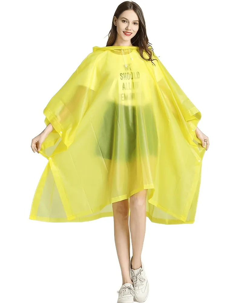 Waterproof Reusable Transparent Raincoat for Women - SF1979