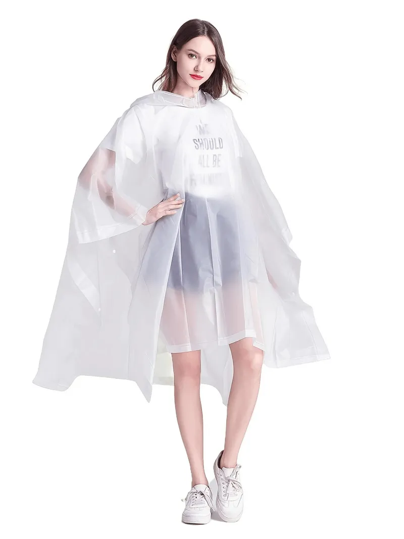 Waterproof Reusable Transparent Raincoat for Women - SF1979