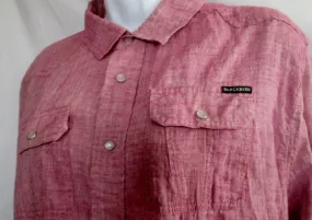 Womens BLACKBYRD Snap Up Rockabilly Retro Shirt MAUVE PURPLE L Bowling