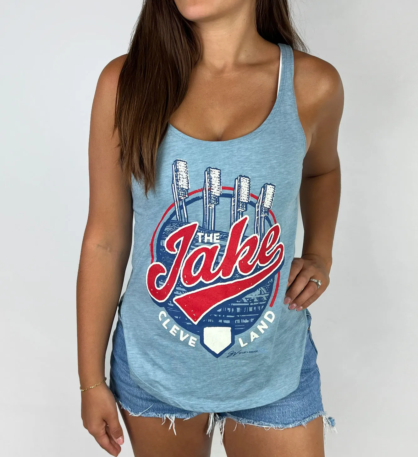 Womens Jake Script Circle Tank Top